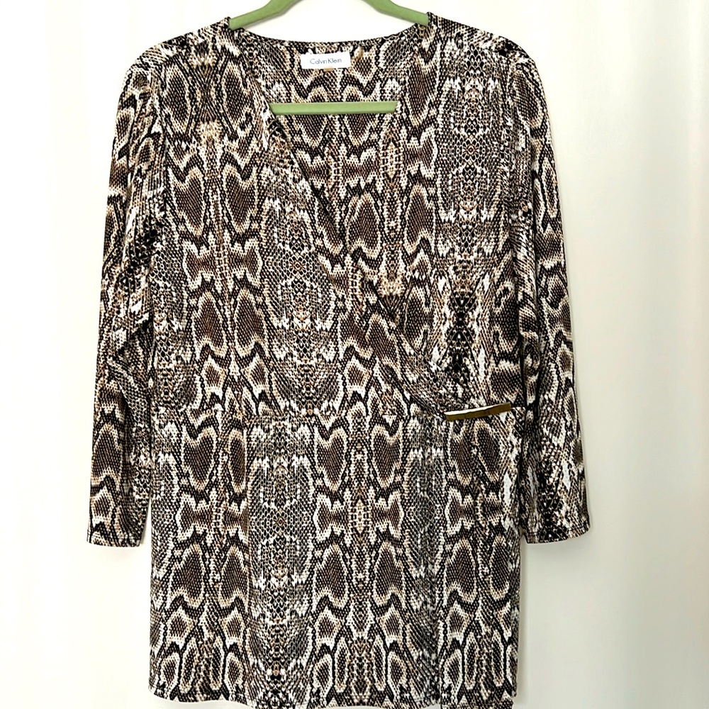 CALVIN KLEIN FAUX WRAP TOP